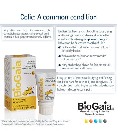 BioGaia Protectis Baby Probiotic Drops with Vitamin D - 10 ML 0.34 oz - Infant & Kids Gut Health Support - Buy Online on GoSupps.com