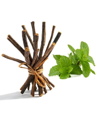 Aroma Depot Peppermint 4 oz. Flavored Licorice Root Chew Sticks for Humans. 100% Pure Natural | Oral Health & Fresh Bearth | Individual Sticks are 6.5-7 inches Long. Glycyrrhiza Glabra from Turkey.