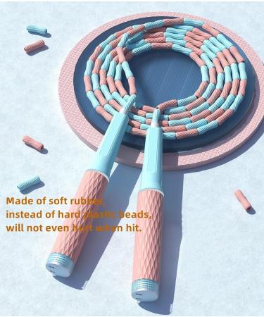 VIIBASE Soft Beaded Jump Rope - Adjustable Tangle-Free Segmented Skipping Rope for Kids, Men, and Women - Fitness Training and Weight Loss - Blue - Buy Online on GoSupps.com