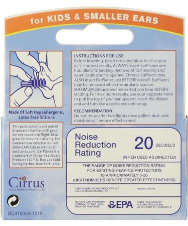 Kids Ear Plugs - 2 Pack Child Ear Protection for Airplane Travel - Buy Online on GoSupps.com