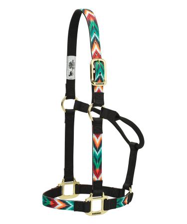 Weaver Leather Patterned Non-Adjustable Halter Black Chevron Small Horse