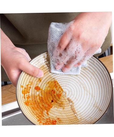 20PCS Steel Wool Pads Wire Dishwashing Rag 8x8 Oil Resistant Non Scratch Steel Wool Pads Dual Layer Fast Drying Reusable Wet and Dry Steel Scrubber - Buy Online on GoSupps.com