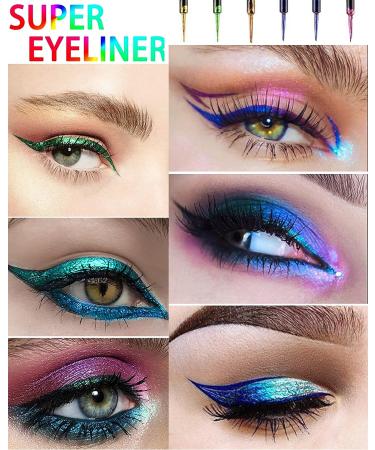 Chameleon Glitter Eyeliner Liquid - Green Metallic High-Pigmented Multi-Reflective Finish - Smudge-proof Longwear Eye Liner & Shadow Pen - Ultra-Fine Tip - Women's Makeup Gift-02 - Buy Online on GoSupps.com