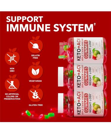 Nutribolidos Keto ACV - Apple Cider Vinegar - 61 GUMMIES - Buy Online on GoSupps.com