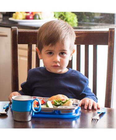Innobaby Din Din Smart Stainless Steel Cup 9 oz with Handle | BPA-Free | Blue | Kids Toddlers Babies - Buy Online on GoSupps.com