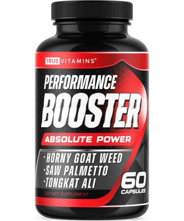 Performance Booster for Men - Enhance Energy, Endurance, Stamina, Strength, Drive & Muscle Growth - Natural Male Enhancing Supplement with Tongkat Ali, Horny Goat Weed & Saw Palmetto - 60 Capsules