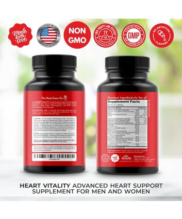HerbaMe Heart Support and Blood Flow Supplement, 120 Capsules, Supports Cardiovascular Health, Healthy Cholesterol, Triglyceride, Homocysteine, CRP Levels | Boost Naturally Circulatory Function - Buy Online on GoSupps.com