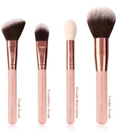 Luvia Rose Gold Vintage Makeup Brush Set 14 Professional Vegan Brushes & Cosmetics Bag Perfect Gift Idea - Buy Online on GoSupps.com