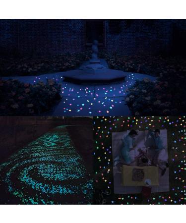 Yisscen Colorful Light Stones - 90 Bright Pebble Stones for Aquariums Children's Room D cor & Garden Walkways | Mixed Color Starfish & Shell Glow Stones - Buy Online on GoSupps.com