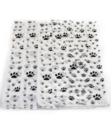 Paw Print Thank You Bags - 100 Pack - Cat or Dog Design T-Shirt Bags - Buy Online on GoSupps.com