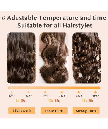 Automatic Curling Iron - Cordless Auto Hair Curler Ceramic Rotating Wand with 6 Temps & Timers - Fast Heating Portable & Rechargeable in Rose Gold - Buy Online on GoSupps.com