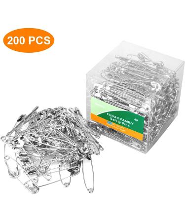 Large Safety Pins 2.2 inches (56mm)  Size 4  200 pcs  Nickel - Plated Steel (200) - Buy Online on GoSupps.com