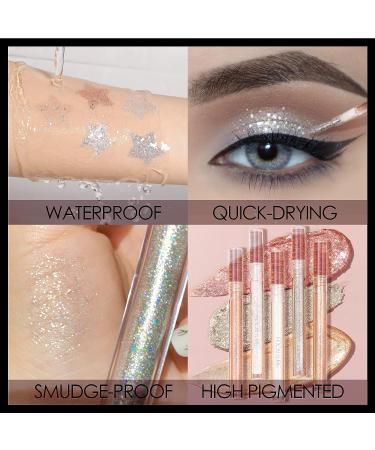 FOCALLURE Glittering Liquid Eyeshadow - High-Impact, Long Lasting, Quick-Drying, Crease Resistant - 01 Gray Lily - Buy Online on GoSupps.com