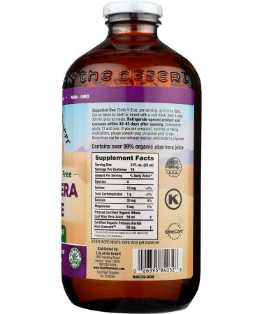 Lily Of The Desert Organic Aloe Vera Juice - 32 Fl Oz | Preservative Free, Whole Leaf | Shop Now - Buy Online on GoSupps.com