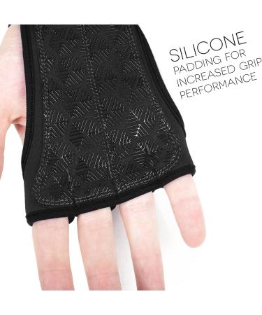 ProFitness Cross Training Gloves with Non-Slip Palm & Wrist Wrap Support | Prevent Calluses, Perfect for WODs & Weightlifting | Black, Medium | Men & Women - Buy Online on GoSupps.com