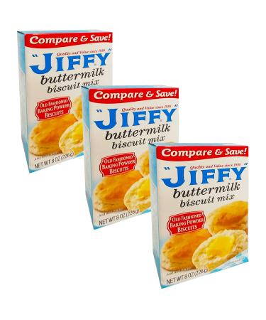 Jiffy Buttermilk Biscuit Mix - 3 Pack Bulk Bundle Jiffy Bisquit Mix (24 oz Total)