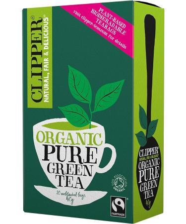 Clipper Organic Pure Green Tea (Pack of 6) & Organic Lemon & Ginger Tea Bags 6 x 20 Teabags + Lemon & Ginger Tea Bags - Buy Online on GoSupps.com