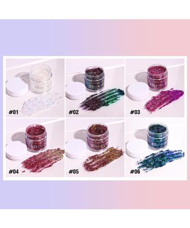 Mermaid Sequins Liquid Holographic Glitter Gel - Chunky Glitter for Face, Hair, Nails - #04 - Buy Online on GoSupps.com
