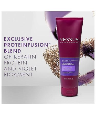Nexxus Blonde Assure Purple Shampoo 8.5 oz - Keratin Protein, Color Care for Blonde Hair - Buy Online on GoSupps.com