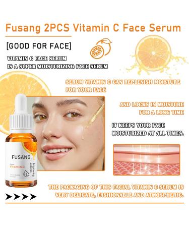 Fusang 2PCS Vitamin C Face Serum Vitamin C Serum Moisturizing Serum Vitamin C Serum for Face 30ML - Buy Online on GoSupps.com