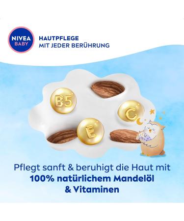 Nivea Baby Good Night Lotion - Hypoallergenic Vegan Body Lotion for Delicate Skin | Almond Oil Vitamins E C B5 | 200ml - Paraben & Microplastic Free - Buy Online on GoSupps.com