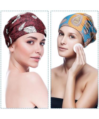 Elegant Patterns Satin Lined Sleep Cap - 6 Piece African Silk Bonnet for Women - Buy Online on GoSupps.com