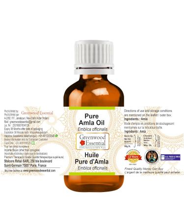 Greenwood Essential Pure Amla Oil 50ml | Therapeutic Grade for Hair & Skin | Aromatherapy | International Shipping - Buy Online on GoSupps.com