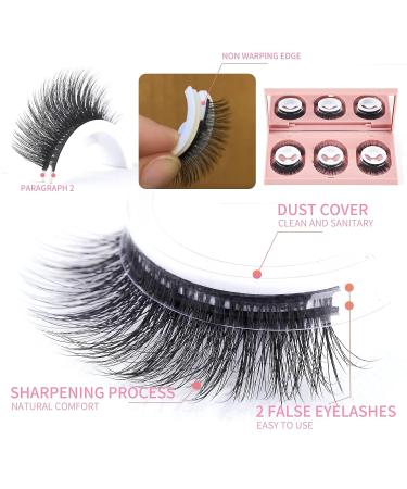 6 Pairs Self-Adhesive False Eyelashes - No Liner or Glue Required - Buy Online on GoSupps.com