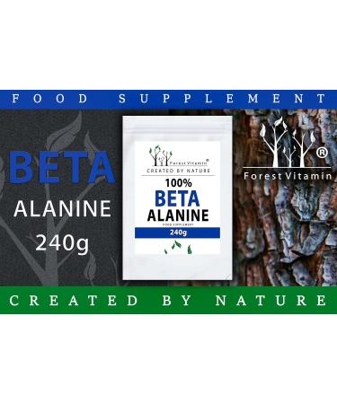Forest Vitamin 100% Beta Alanine Powder - 240g | Pure Beta Alanine for Enhanced Performance | 300 Portions - Buy Online on GoSupps.com