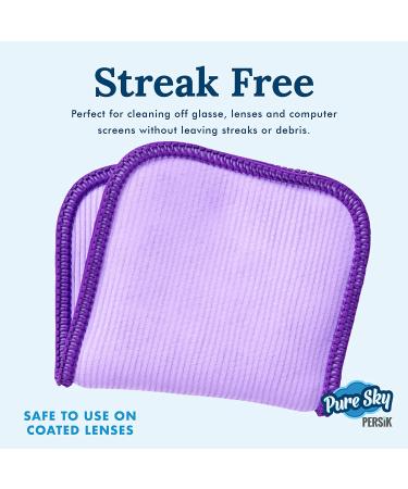 Pure-Sky Eyeglass Cleaner Cloth - 2 Pack Ultra Microfiber Wipes for Lenses, Glasses, Screens - Streak-Free Cleaning for Cameras, Cell Phones, Tablets - Buy Online on GoSupps.com