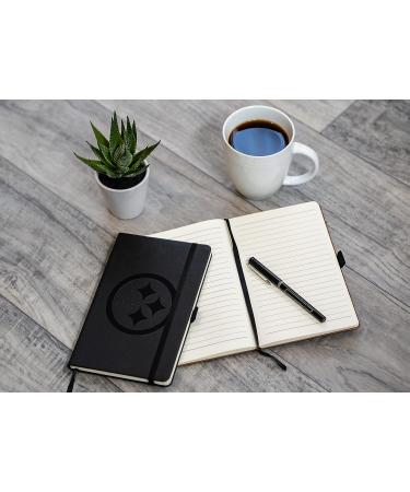 Rico Industries NFL Pittsburgh Steelers Black Laser Engraved Small Notepad Jounral/Notepad 8.25" x 5.25"- Office Accessory - Buy Online on GoSupps.com