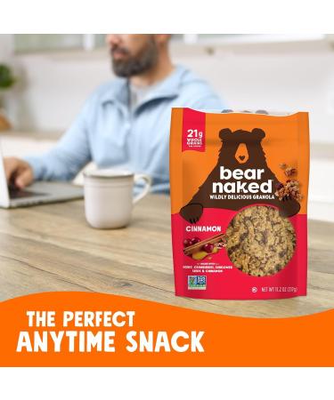 Bear Naked Granola Cereal Vegetarian Breakfast Snacks with Protein Original Cinnamon 11.2oz Bag (1 Bag) - Buy Online on GoSupps.com