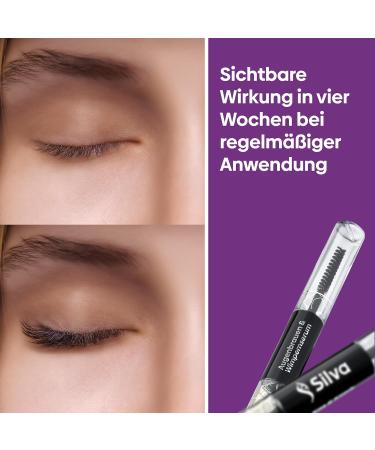  Silva Silva Hormone-Free 100% Natural Eyelash and Eyebrow Serum - Eyelash and Eyebrow Growth Serum - Eyebrow Serum - Long Lash - Eyelash Lifting with Vegan Ingredients - 10 ml - Buy Online on GoSupps.com
