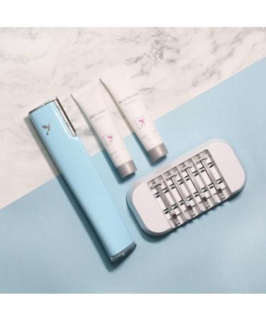 DERMAFLASH ONE Device - Exfoliating & Hair Removal Tool - Sonic Dermaplaning - Blue - Buy Online on GoSupps.com