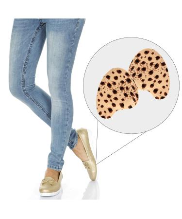 Gel Foot Cushion - Forefoot Gel Pads for Pain Relief | 2 Pairs Leopard Print - Comfortable & Stylish - Buy Online on GoSupps.com
