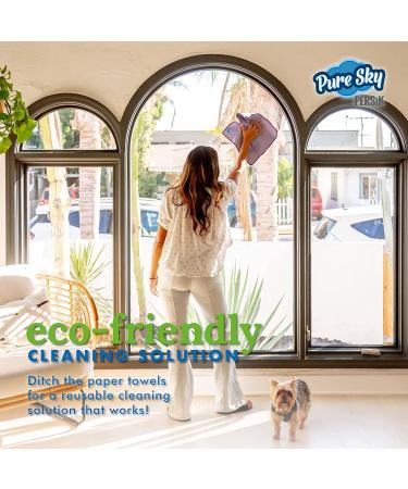Pure-Sky Ultra Microfiber Window Cleaning Cloth - Streak-Free Magic Towel for Windows, Glass, Mirrors, and Screens - No Detergents Needed - Leaves No Wiping Marks - 1 Cloth - Buy Online on GoSupps.com