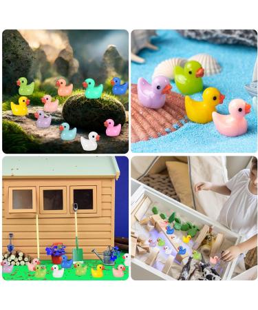 Movstriker 80Pcs Mini Resin Ducks Realistic Shape Tiny Ducks 10 Color Cute Miniature Toy Baby Bath Time Toys Mini Rubber Ducks Ornaments for Garden Landscape Dollhouse DIY Fairy Crafts Decorations 80Pcs-10 Colors - Buy Online on GoSupps.com