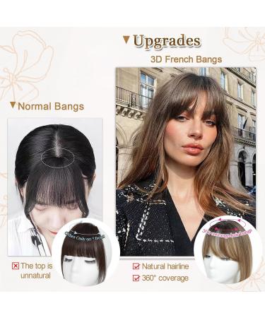 MS TAJ Clip in Fringe French 360 Bangs Hair Fringe in Clip Extensions Blonde with Dark root Hair Extensions Clip in Fringe Bangs Hair Pieces Adding Extra Hair Volume for Women 16 inch Blonde with dark root - Buy Online on GoSupps.com