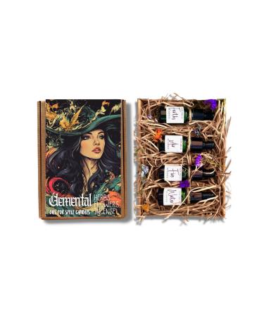 Phoenix Candle Company Anointing Oil Set | for Spell Candles | Protection | Wealth | Love | Healing | Grounding | Glass Dropper Bottle | 10 ml (Elemental Oil Set)