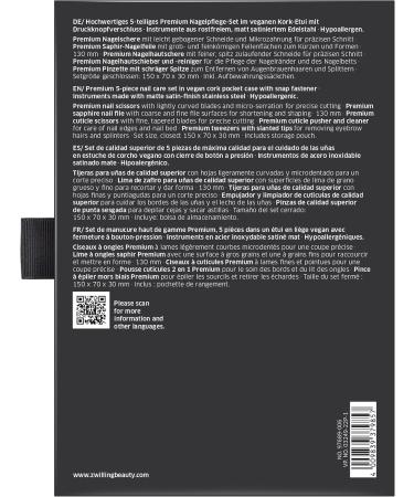 ZWILLING Manicure Nail Set 5 Pieces Premium Pedicure Care for Hands and Feet in Travel Size Made of Cork 5-Teilig Includes nail scissors - Buy Online on GoSupps.com