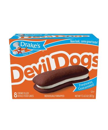 Drake's Devil Dogs 32 Individually Wrapped Devils Food Cakes - 8 Count (Pack of 4) - Buy Online on GoSupps.com