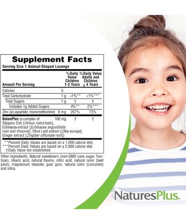 NaturesPlus Animal Parade KidZinc Tangerine Lozenges - 180 Servings | Vegan & Gluten-Free - Pack of 2 - Buy Online on GoSupps.com
