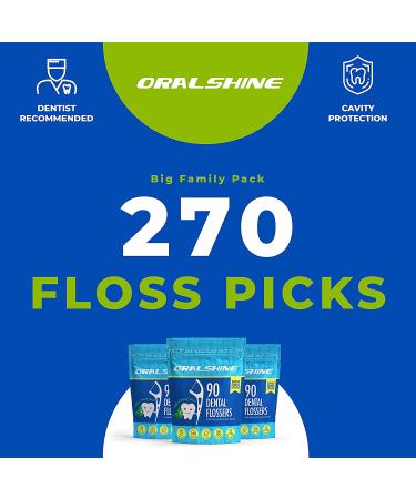 2-in-1 Mint Dental Floss Picks with Glide Technology for Adults - 270 Count - Buy Online on GoSupps.com