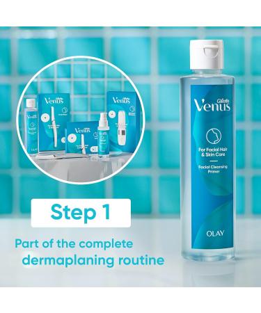 Gillette Venus for Facial Hair & Skin Care Cleansing Primer for Dermaplane Prep 6.7oz Use Before Eyebrow Razor Dermaplaning Oil Dermaplane Moisturizer Dermaplaning Cleanser and Face Wash - Buy Online on GoSupps.com