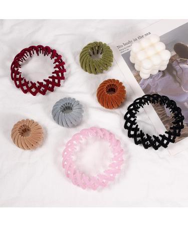 7PCS Bird Nest Magic Hair Clip Set - Ponytail Hair Holder for Women & Girls - Perfect Gift for Back to School Outfits - Ideal for Thin & Thick Hair (Flocking) - Buy Online on GoSupps.com