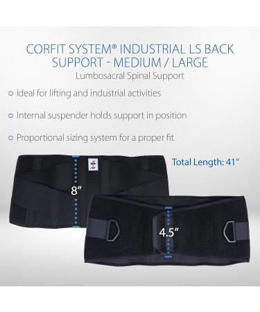 Core Products Industrial Lumbar Belt - Comfortable Lower Back Support with Suspenders | Dark Black - Medium/Large - Buy Online on GoSupps.com