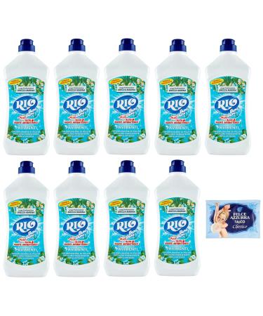 RIO Bum Pavimenti Floor Cleaner with Alcohol, Sea Breeze Scent, 1 Litre + 1 x Free Felce Azzurra Talcum Powder Pack, 100 g Bag