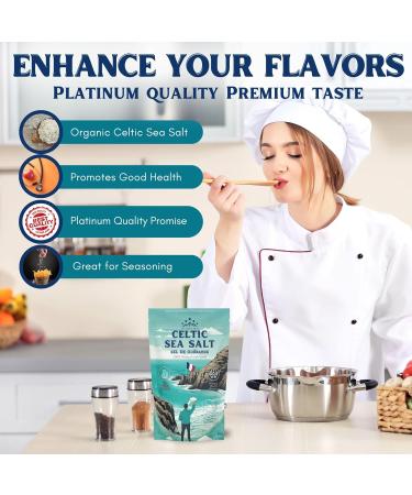 Celtic Sea Salt 500g | 100% Organic Unfiltered | 82+ Natural Minerals | Hand Harvested in Guerande France | Coarse Grey | 1 Pack 500g - Buy Online on GoSupps.com