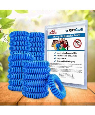 RiptGear Mosquito Repellent Bracelets - 32 Pack for Kids & Adults | Citronella Wristband | DEET-Free Bug Repellent Bracelets for Camping - Buy Online on GoSupps.com