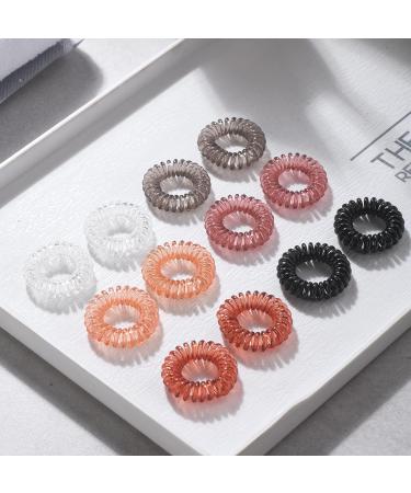 24 Pcs Elastic Spiral Hair Ties - No Crease Coil Ponytail Holders for Women/Girls - Phone Cord Hair Accessories - 6 Colors - Buy Online on GoSupps.com